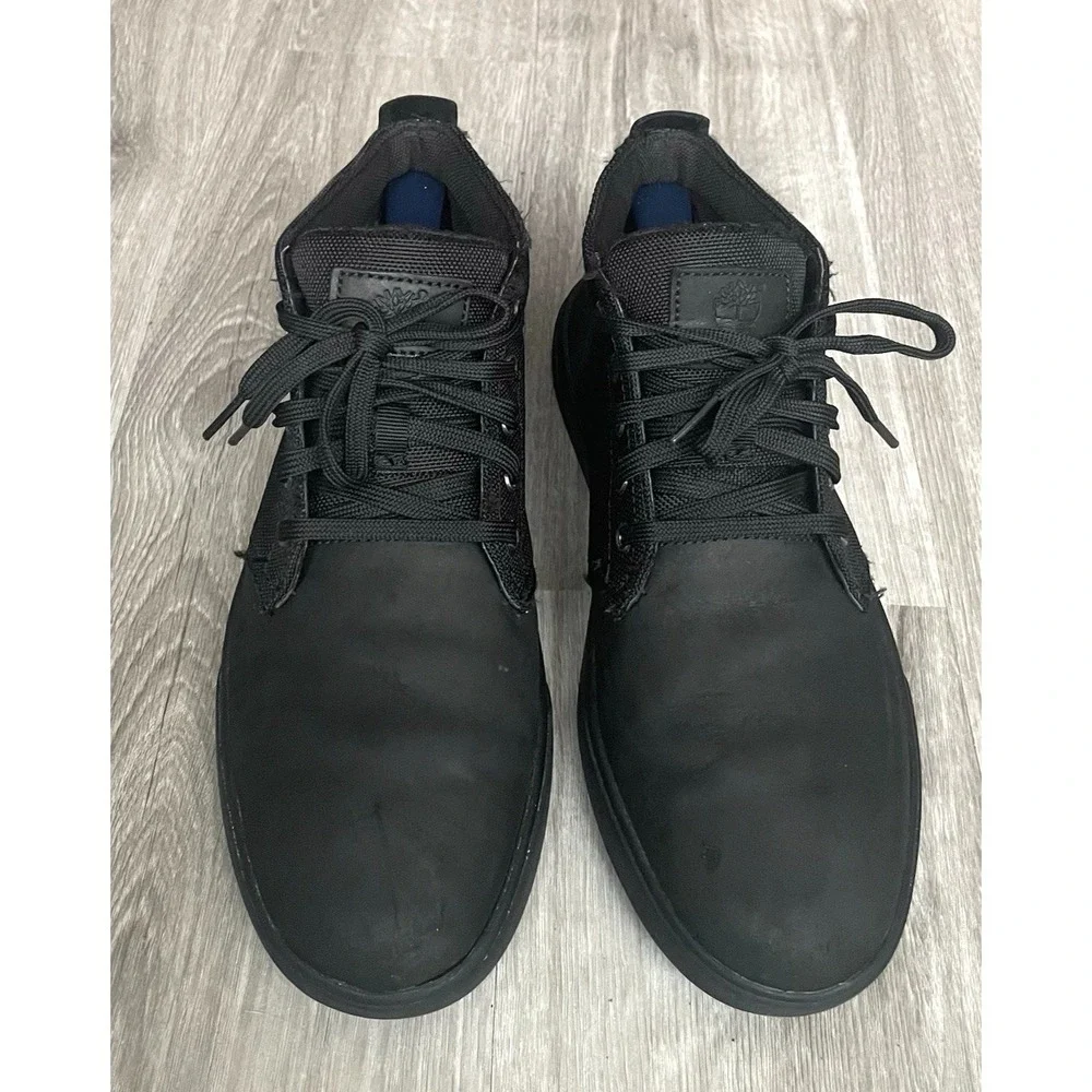Timberland Davis Square Chukka Boots Men's Size 8.5 Nubuk Leather EcoMade Canvas
